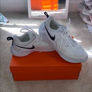 White Nike Hyperace volleyball shoes